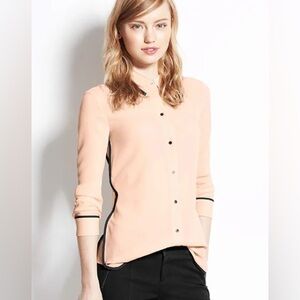 Ann Taylor Light Peach Button-Down Shirt